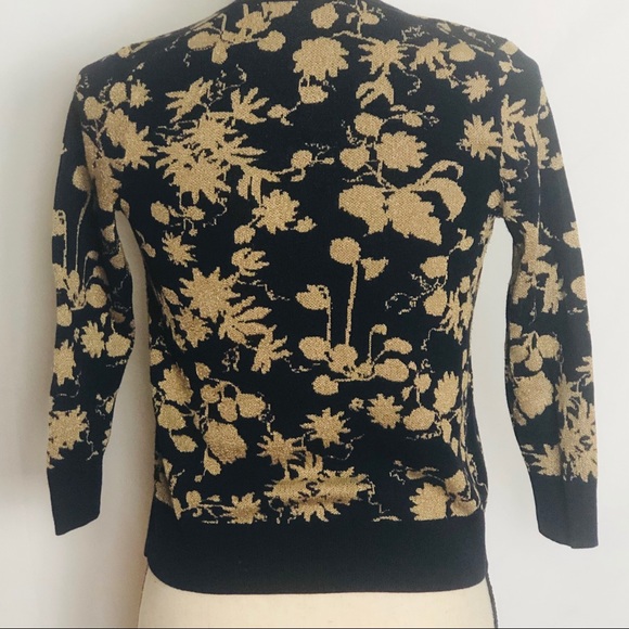 Ann Taylor Petite Navy/Gold Cardigan - Picture 3 of 8